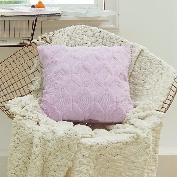 クッションカバー 40x40cm 北欧 2枚セット フェイクファー ベルベット おしゃれ 可愛い 柄 柔らかい 立..