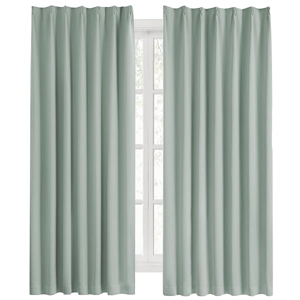 カーテン 1級遮光 2枚組 幅100cm丈178cm カルダモングリーン 断熱 防寒 防音 省エネ 厚手 無地 おしゃ..