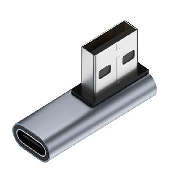 USB C - USB 3.0コネクタ ロープロファイル 90度 直角データアダプター