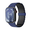 for AppleWatchバンド マグネットシリコン49/45/44/42/41/40mm アップルウォッチベルト SeriesUltra2/Ultra/10/9/8/7/6/SE/SE2/5/4 (ブルー/ブラック、42mm/41mm/40mm