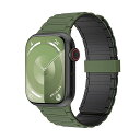 for AppleWatchバンド マグネット シリコン49/46/45/44/42/41/40mm アップルウォッチベルト SeriesUltra2/Ultra/10/9/8/7/6/SE/SE2/5/4 (グリーン/ブラック、42mm/41mm/