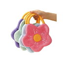 手拭きタオル ループ付き 速乾・吸水 ハンドタオル 4枚セット かわいいキャラクター 花形お手拭きタオル ループ付きタオル 男の子 女の子 保育園/幼稚園/学校/家庭/オフィス/ループタオル 洗面所/トイレ/キッチン タオル珊瑚フリース素材-27*2