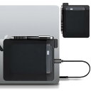 ポータブル外付けHDDスリーブ 貼るタイプホルダーポーチ 剥がせる粘着剤 2.5インチ Seagate、WD、東芝、LaCie外付けHDD/SSD対応 マウス・ケーブル収納 ペンループ付、ブラック