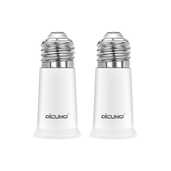 E26→E26 口金延長アダプター E26 延長ソケット 約5CM延長する 難燃性材料PBT 2個セット