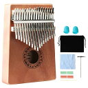 カリンバ 17キー 初心者セット Kalimba: 音階刻印 調律済み 楽器かりんば c調 親指ピアノ - 子供向け大人向けギフト 日本語楽譜付き入門書付き 保...
