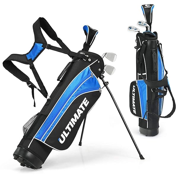 子供用 ゴルフ クラブセット ジュニアゴルフセット ゴルフセット ゴルフクラブ一式セット クラブ4本 右利き用 軽量設計 カバー付き キャディバック付き ゴルフ...