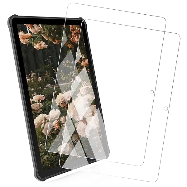 【2枚入】 対応 OUKITEL RT1 10.1インチ 用のガラスフィルム FOR OUKITEL RT1 10.1インチ 用の強化ガラス液晶保護フィルム ，超薄型 透過率 防止 指紋防止 飛散防止 貼付簡単 液晶保護フィルム 透明