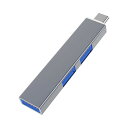 USB‐A/Type-C to USB3.0ハブ 3in1ミニUSBハブ OTGアダプター 伝送速度5Gbps コンピュータ macbook windows 対応 USB拡張 テレワーク 在宅勤務 直挿し 軽量 持ち運び便利 (Type-C, Gra(2)