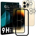 対応 iPhone14 Pro max ガラスフイルム 覗き見防止 【2+2枚セット AGC旭硝子 ガイド枠付き 】iPhone 14 pro max フイルム のぞき見防止 (2枚) + レンズ保護フィルム (2枚) アイフォン14プロマックス 液|詳細画像