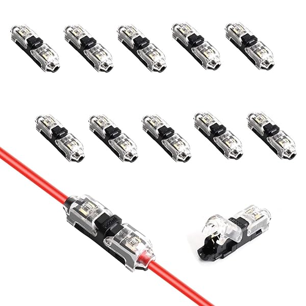 1ピン配線コネクター 配線分岐コネクター 簡単に速く配線取り付け 防水 車 オートバイく用 10個セット