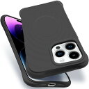 iPhone 14Pro MagSafe対応 ケース 耐衝撃 米軍MIL規格 アイフォン14Pro スマホケース シリコン 保護ケース いpほね14Pro カバー ストラップホール付き 傷つけ防止 ワイヤレス充電対応 6.1インチ用(ブラック)
