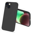iPhone 15 Plus ケース シリコン 耐衝撃 耐傷 米軍MIL規格 アイフォン15 Plus カバー 液体シリコーン スマホケース マット質感 柔軟 ストラップホール付き 指紋防止 滑り止め 落下防止 6.7インチ(ブラック)