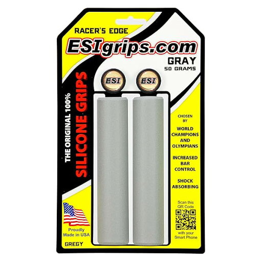 (イーエスアイ グリップス) MTB グリップ Racer's Edge Grips CESGRREGY グレー 外径30mm x 長さ130mm (イーエスアイ グリップス) MTB グリップ Racer's Edge Grips CESGRREGY グレー 外径30mm x 長さ130mm