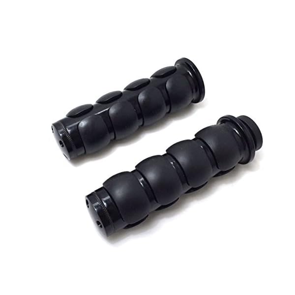 1インチ ハンドルバー エンド用 ユニバーサル オートバイ バイク アルミ ハンド グリップ ブラック