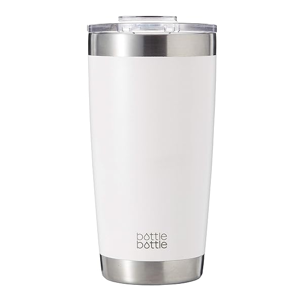 BOTTLEBOTTLE 蓋付きタンブラー 溢れない 600ml 大容量水筒 二重構造ステンレス コーヒーボトル 真空断..