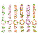 ハワイ花輪 ハワイアンレイ ハワイフラワー 花飾り ガーランド 写真撮影道具 ネックレス フェスティバル ルアウ ビーチ 6セット