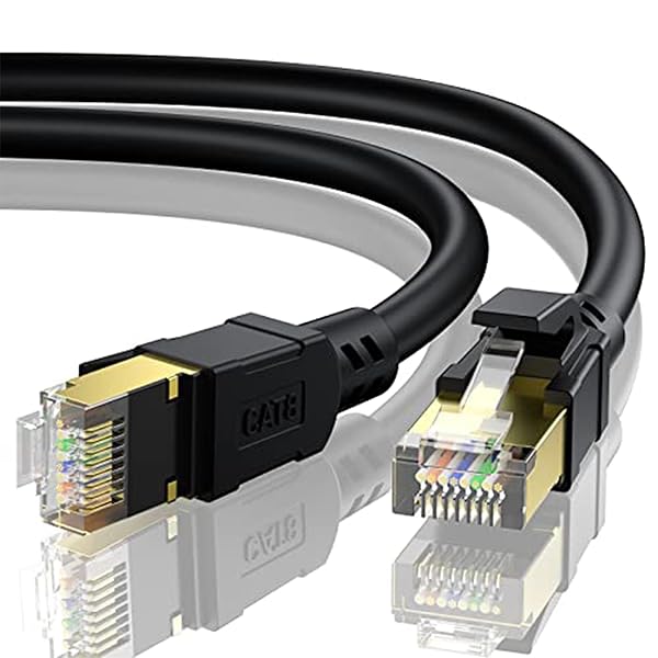 LANケーブル CAT8 3-meters インターネットケーブル 40Gbps 2000MHz RJ45 コネクタ付き ギガビット 高速 金メッキ 家庭用