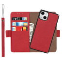 for iPhone 13 Mini ケース カバー手帳型 iPhone 13mini 背面ケース 分離式両用2way 取り外し自由 内蔵マグネット iPhone 13 mini 携帯カバー 縄掛け 合成PUレザー + TPUケース 財布型カード収納