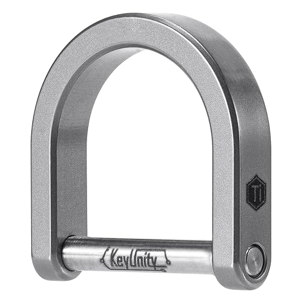 KA17チタンキーリング Dリングキーホルダー 軽量 Dタイプ 車のカギ DIYキー収納 キーホルダーアクセサ..