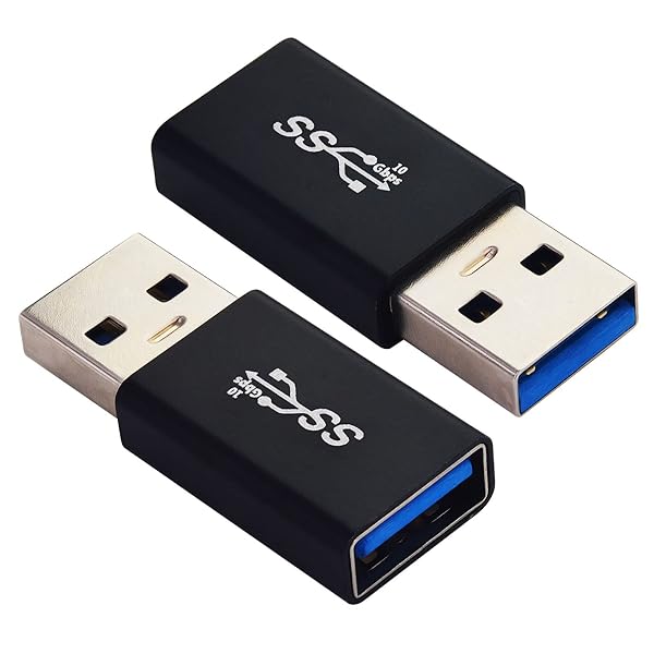 USB A to USB A 変換アダプター 10Gbps高速データ転送 USB3.1 Gen2 A オス to A メス変換コネクター アルミニウム合金材料 小型 軽量 延長電源データアダプター,携帯電話、Uディスク、キーボード、モバイルハードディ