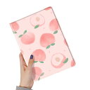 可愛い iPad Air 13 インチ M2 ケース 花柄 iPad Pro 12.9 インチ 第6/5/4/3世代 ケース Apple Pencil 充電対応 女性 人気 アイパッド カバー オリジナル 印刷 お洒落 ブック式,桃柄