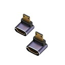 HDMI L型変換アダプタ Mini HDMI(オス) to HDMI(メス) L型 HDMI延長アダプタ 8K HDMIミニ HDMI2.1変換アダプター 8...