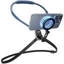 スマホ ネックホルダー 最新アップグレード 70cm 磁気マグネット 超強力磁力 スマホ撮影 POV 旅行・登山・徒歩・釣りvlog 多角度調整可能 マグネット...