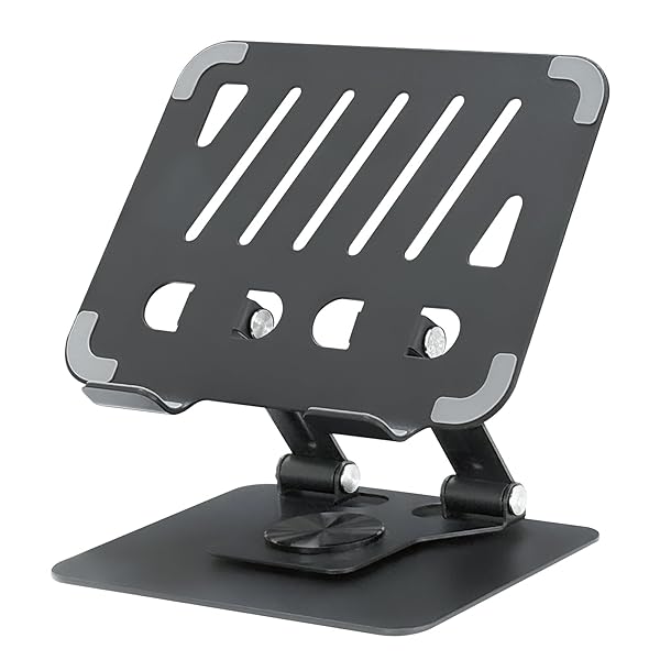 スタンド タブレット軽量高さ・角度調整可能 360°回転 折り畳み式 滑り止め Androidタブレット 卓上 安..