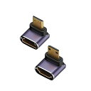 HDMI L型変換アダプタ Mini HDMI(オス) to HDMI(メス) L型 HDMI延長アダプタ 8K HDMIミニ HDMI2.1変換アダプター 8...