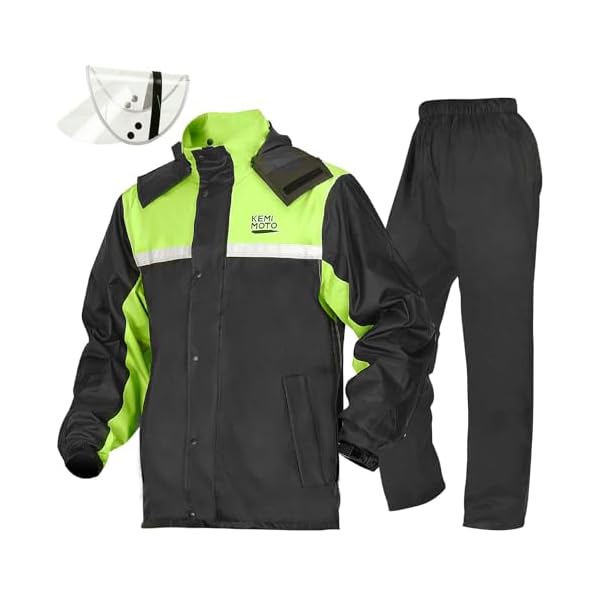 バイク レインウェア レインコート【 IPX6級防水性&耐水圧10000mm 】 上下セット レインスーツ メンズ ..