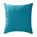 クッションカバー リネンっぽい 55×59cm 北欧 おしゃれ 綿麻 無地 ソファ背当て 装飾枕カバー 座布団カバー ブルー 1枚(全10色)