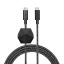Type-C Desk Cable - USB-C to USB-C 8ft 滑り止めアンカーノット付き 充電ケーブル iPhone 15, MacBook P...