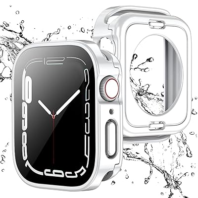 y2 in 1 SʕیzApple Watch p hP[X 41mm AbvEHb` Jo[ pGbWfUC ی AbvEHb` Series 9/8/7 Jo[ KXtB ̌^ d\ PCۑf ̌^Jo[wʃJo[