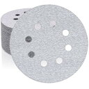サンダーペーパー 125mm 丸型 サンディングディスク #240番 50枚入 マジック式 ディスクペーパー 8穴 サンディングペーパー 電動サンダー用サンドペーパー 金属磨き 木工DIY作業に 車の研磨(4)