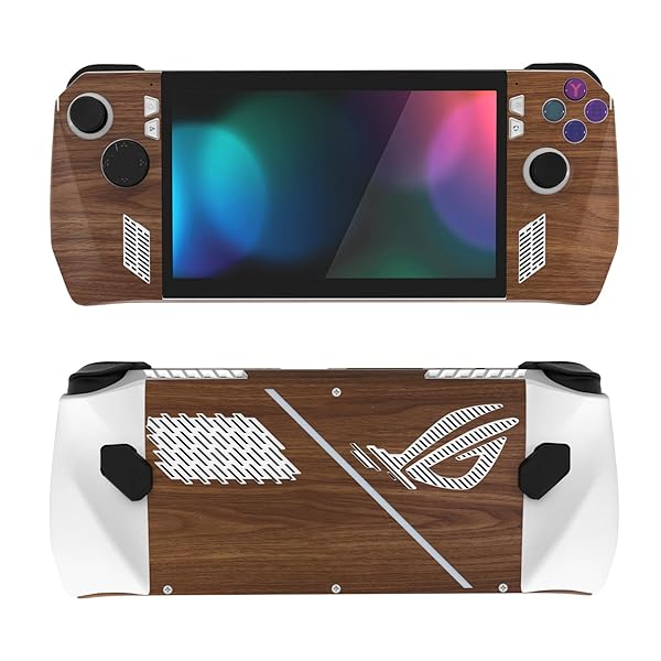 ROG Allyモデルに対応用カスタム保護ステッカーシール、ROG Allyハンドヘルドゲーミングコンソールに対応用カスタムビニールステッカースキン【木目調】