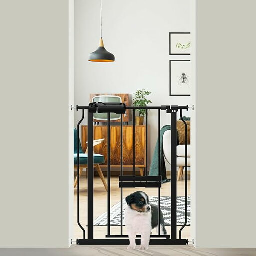 ベビーゲート ペットゲート ペットドア付き 取付幅61-74CM 高さ78cm 中小型犬 猫 突っ張り式 拡張フレーム付き ドア付きゲート 赤ちゃんゲート 取り付け簡単 自動閉鎖 扉開閉式 ブラック ベビーゲート ペットゲート ペットドア付き 取付幅61-74CM 高さ78cm 中小型犬 猫 突っ張り式 拡張フレーム付き ドア付きゲート 赤ちゃんゲート 取り付け簡単 自動閉鎖 扉開閉式 ブラック