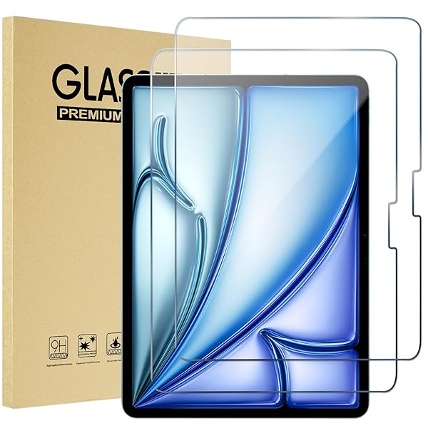2枚セット iPad Air 11 インチフィルム 6世代 2025 2024(M3/M2チップ)用 強化ガラス 保護フィルム 9H硬度 耐衝撃 ガラスフィルム