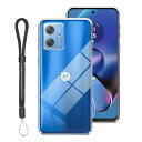 For MOTO G64 5G/G64Y 5G ケース 軽量 TPU アジャスタブル・ランヤード付耐衝撃 落下防止 耐摩耗性 防水性 指紋防止 より良い滑り止め すり傷防止 ストラップホール MOTO G64 5G/G64Y 5G 保護カバー(クリア