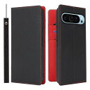 Pixel 9 pro xl ケース Pixel9 pro xl ケース 手帳型 本革 ストラップ グーグルピクセル9 プロ xl ケース docomo au 耐衝撃 カバー SoftBank カード収納 スタンド機能 レザー -ブラック