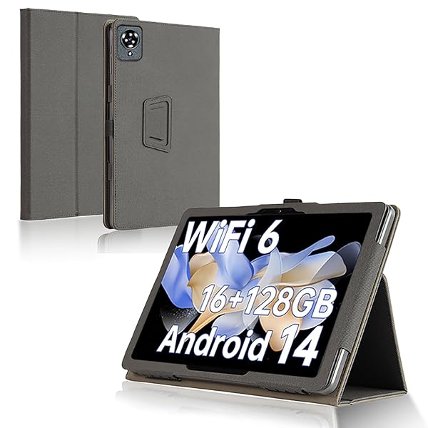 For OUKITEL OT11/12 ケース スタンド 機能 角度調整 上質PUレザー キズ防止 軽量 タブレット カバー ..