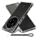 For AQUOS R9 pro SH-54E ケース 軽量 TPU アジャスタブル・ランヤード付耐衝撃 落下防止 耐摩耗性 防水性 指紋防止 より良い滑り止め すり傷防止 ストラップホール AQUOS R9 pro SH-54E 保護カバー(クリア