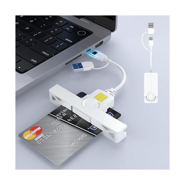 【2025新登場】ICカードリーダー、2025改良型 ICカードリーダライタUSB/USB C 接触型 設置不要 ICチップ付いた住民基本台帳カード 国税電子申告 納税システム e-Tax対応 自宅で確定申告 Windows/Mac対応