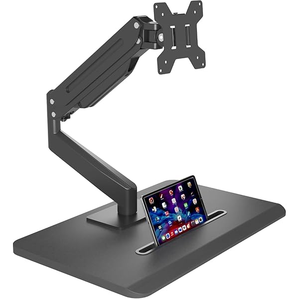 モニターアーム モニタースタンド 1画面 置き型 テレビスタンド ガススプリング式 ガス圧式 17-32イン..