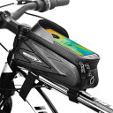自転車 バッグ トップチューブバッグ ロードバイク バッグ 自転車 スマホホルダー 防水 フレームバッグ 大容量 TPU高感度タッチ 簡単に取り付け可能