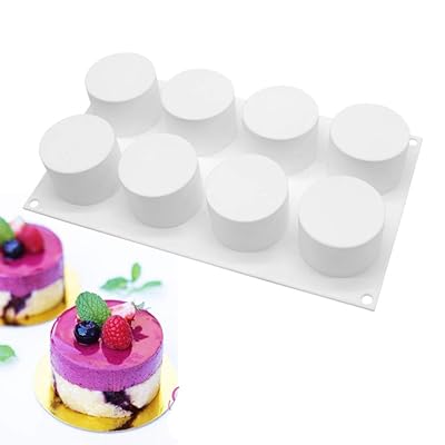 シリコーンのムースケーキは3D耐熱皿DIY型 8穴シリンダーを形成します