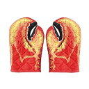 ロブスタークローオーブンミット キルトコットン裏地デザイン 耐熱鍋つかみ手袋 グリル&ベーキンググローブ BBQ/電子レンジ用