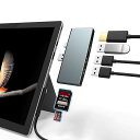 Microsoft Surface Pro 6 / Pro 5 専用 USB 3.0 ハブ 4K@30Hz HDMIポート SD/TF(Micro SD) カードリーダー USB 3.0ポート*3 高速データ転送 マルチ 6in2アルミニウムUSB(2)
