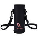 保温・保冷両用 水筒カバー 水筒・マグボトル用スポーツボトル 用ハンディポーチ 500ml/750ml/1000ml ホルダーカバー ペットボトルカバーアウトドア キャンプ 通勤 通学 子供 キッズ 大人用 (500ML, ブラック+ピンク)