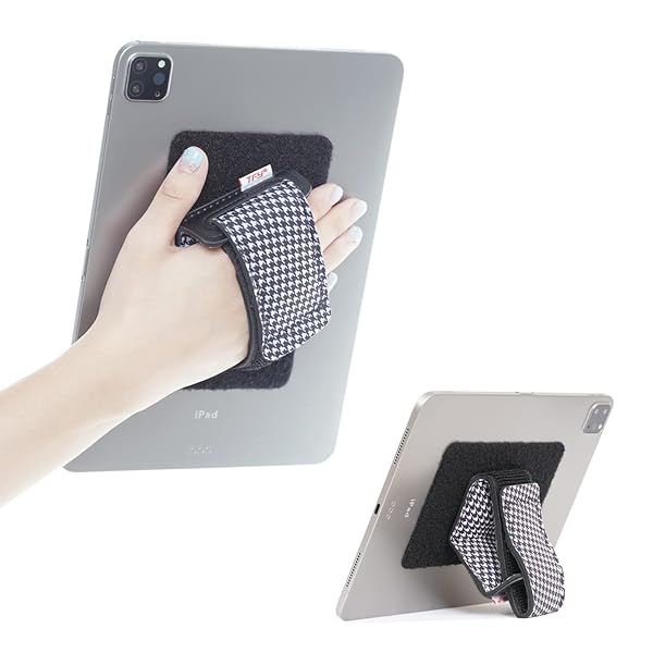 パッド入りハンドストラップ固定テープ 粘着パッチ - DIY 取り外し可能なホルダー スマートフォン タブレット用 iPad Pro 12.9インチ/Mini 6 / Air 5 / Galaxy Tab/Kindle Fireなどに対応 (鳥柄)