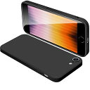 IPhone SE3 iPhone SE2 iPhone8 iPhone7 ケース シリコン アイフォンSE3 カバー スマホケース 全面保護 耐衝撃 液体シリコーン 薄型 ストラップホール付き 滑り止め 落下防止 4.7インチ(ブラック)